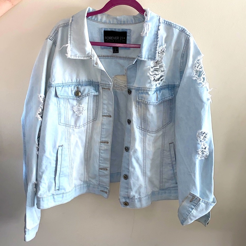 Forever 21+: Light Denim Jean Jacket